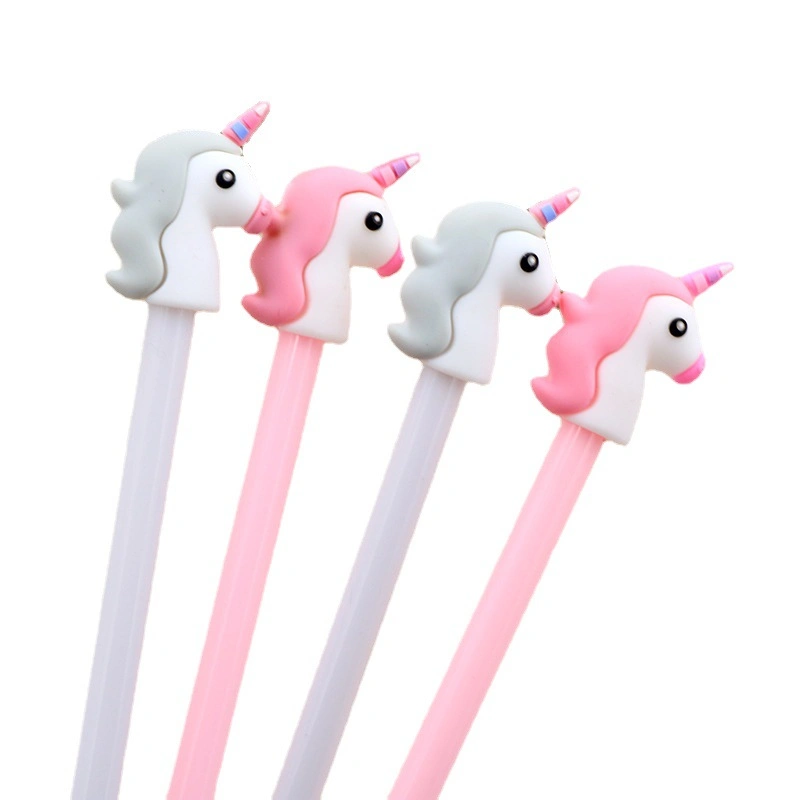 Fábrica al por mayor stationery estudiante Unicornio forma Cartoon estilo lápiz de gel