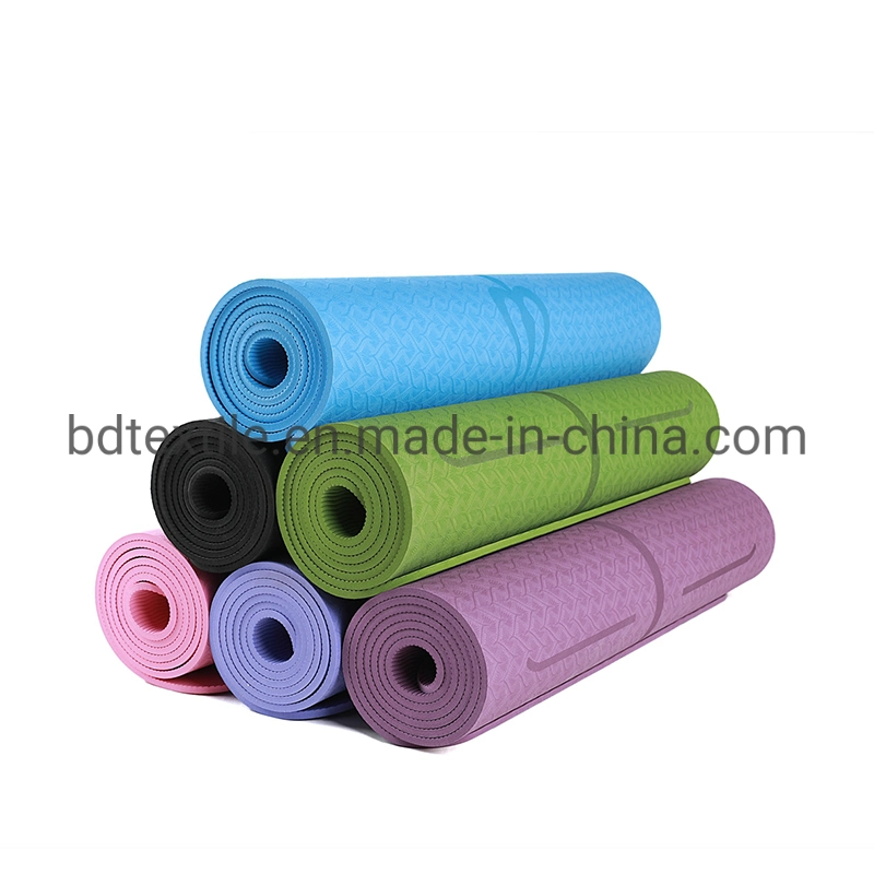 Anti-Skid Sports Fitness Yoga Mat 3mm-15mm Thick PVC Yoga Mat for Exercise, Yoga and Pilates Gymnastics Mat