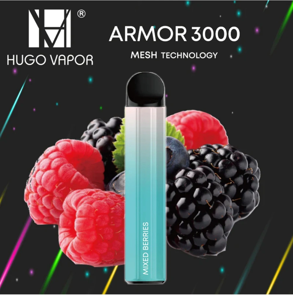 Heiße Verkäufe E Zigarette Hugo Vapor Armor 3000 Puffs ecig Vaporizer Mesh Coil Nikotin 5% Smoking Vape Pen Einweg-Vapes