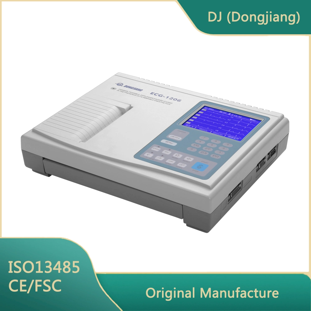 Equipo médico máquina de ECG de 12 derivaciones máquina de ECG digital ECG-1206