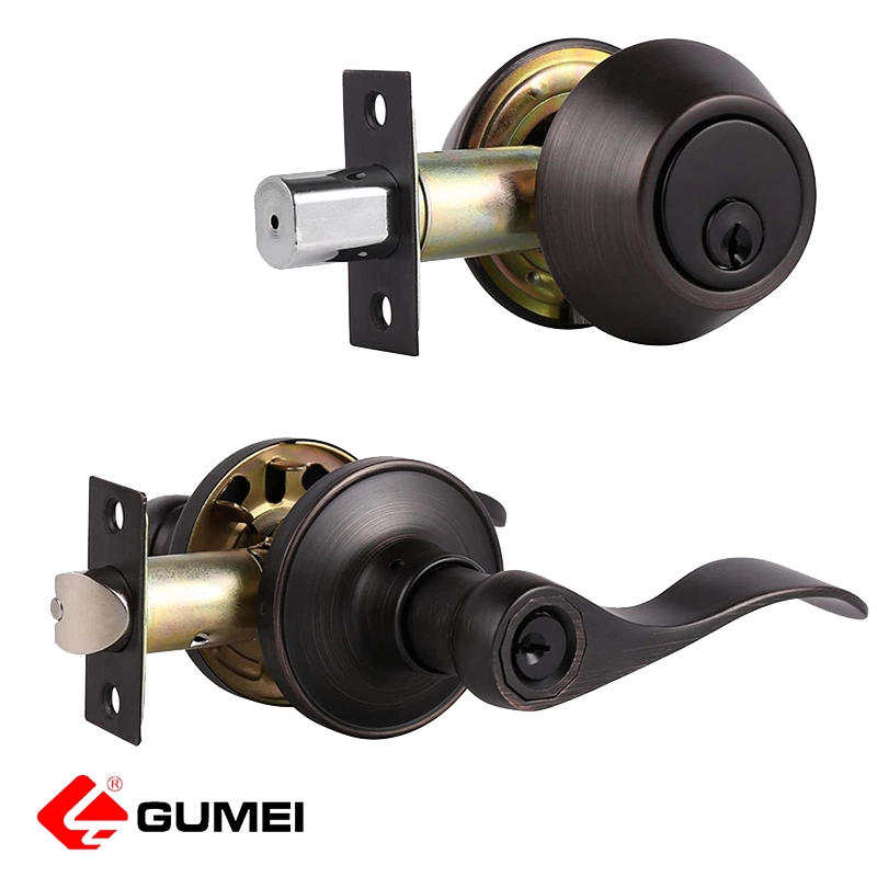 Orb Tubular Lever Door Lock Set with Deadbolt Lock