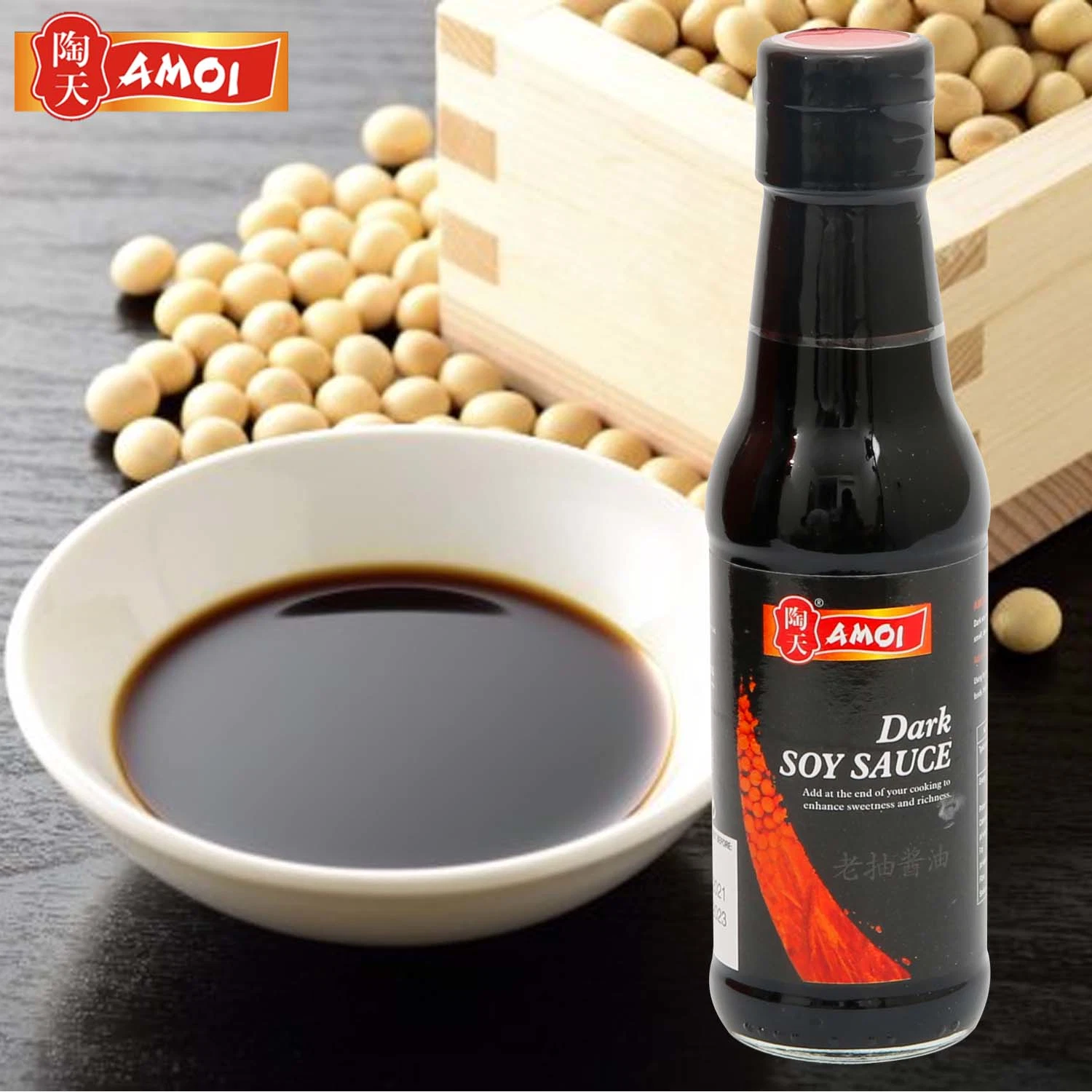 OEM de Guangdong salsa de soja con negro/color marrón oscuro y de alta calidad