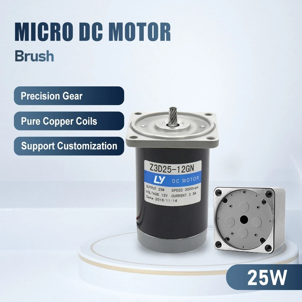 High Torque 3000rpm 25W Smart Home DC Motor with Reducer