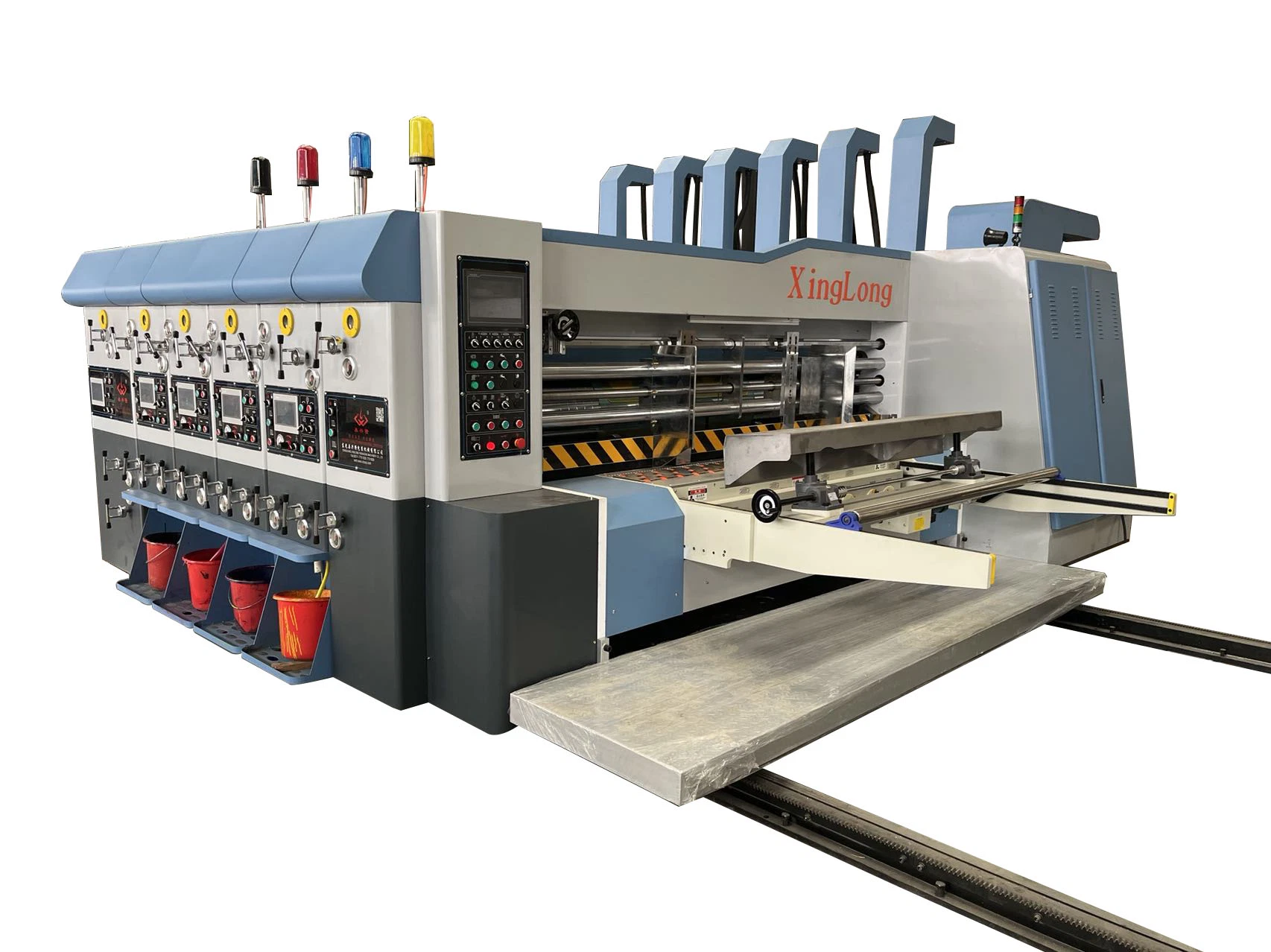 Multi Color Printing Roller Die Cutter Slotting Machine Corrugated Cardboard Slitter Machine