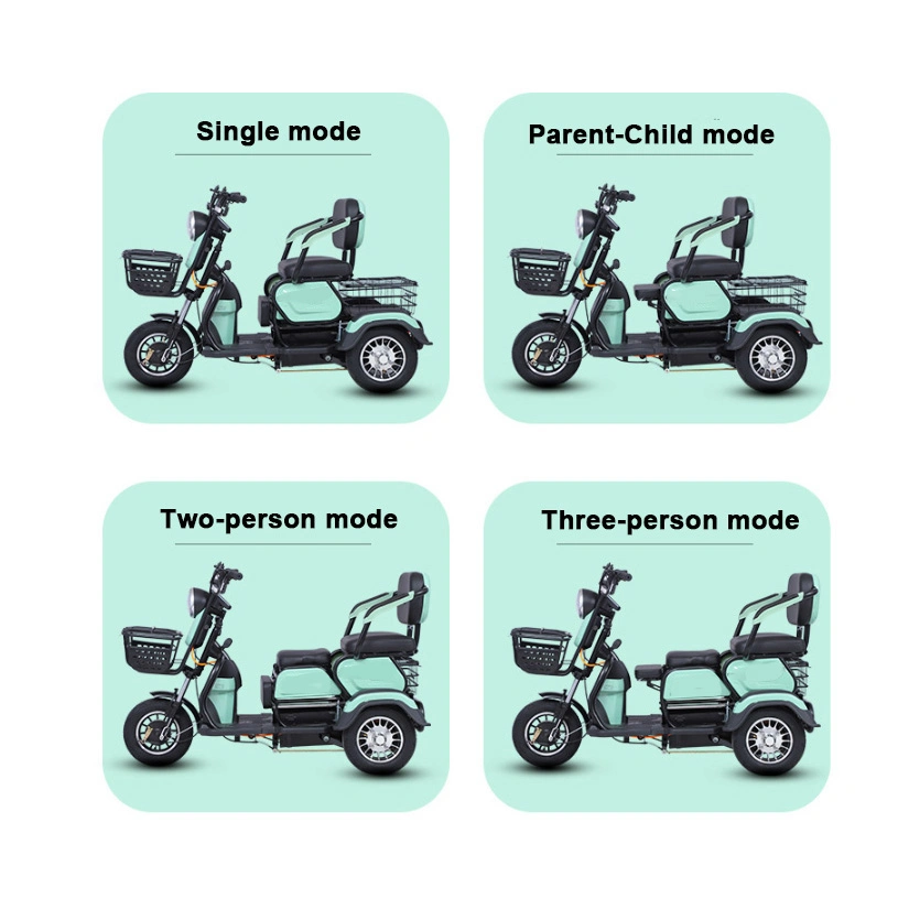 Piezas eléctricas para kits de carga bicicleta Baby Dumper Doble motorizado Venta de motocicletas con freno cubierto Triciclo para niños adultos usados