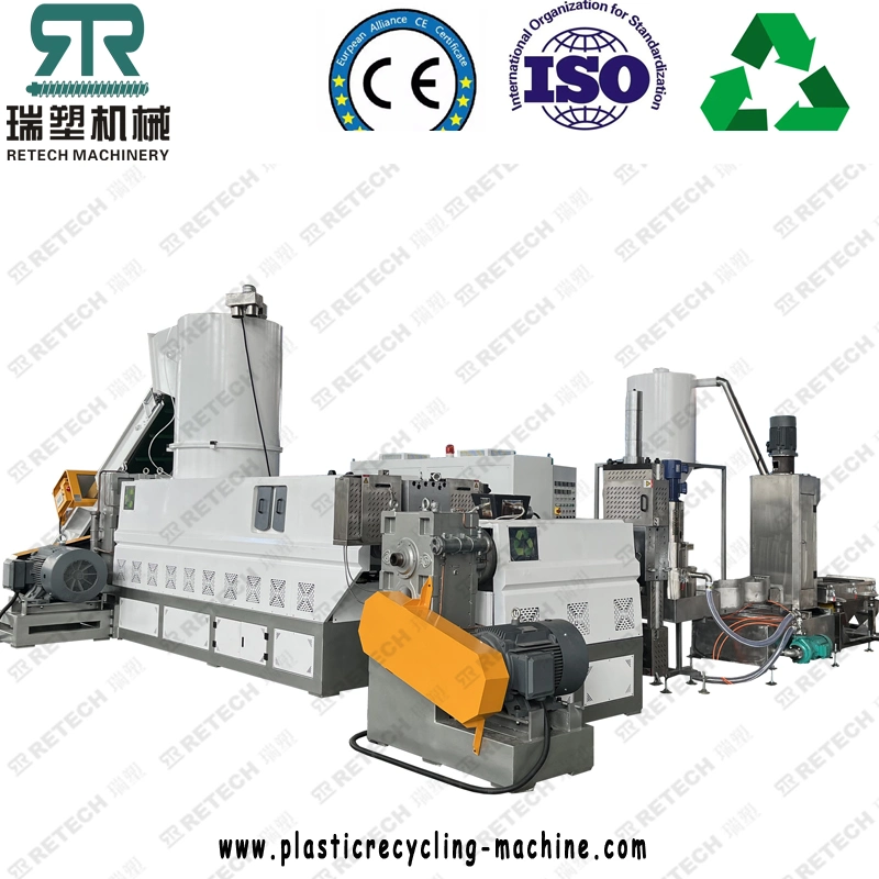 ReTech Plastic PE/PP/HDPE/LDPE/LLDPE/BOPP film/sacs/Woven Bags/non Woven/Fibre/Granulation Plant/Granulation machine de pelletage Linecpacan
