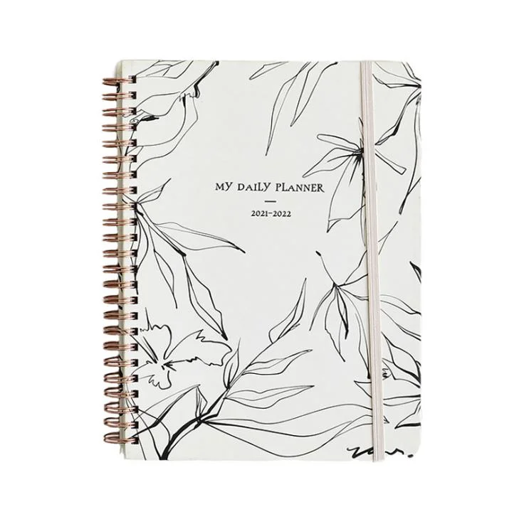 Personalizado Custom 2021-2022 Hardcover Dairy Planner espiral A5 Agenda de Revistas Cuaderno Planificador