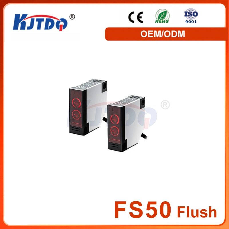 Kjt Fs50 IP67 Стандартный диффузионный фотоэлектрический бесконтактный датчик с диффузным отражением с. CE