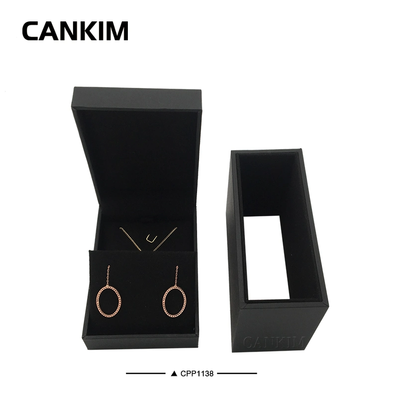 Cankim Rectangle Sliding Jewelry Box Jewelry Slide Door Packaging Box Paper Drawer Jewelry Box