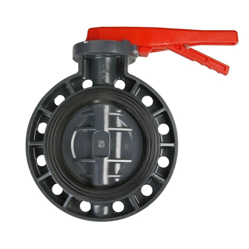 High Quality PVC Manual Handle Control Butterfly Valves UPVC Hand Lever Butterfly Valve Plastic Wafer Type Water Butterfly Valve