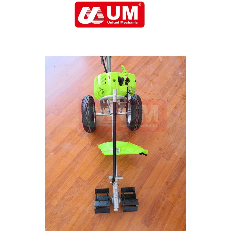 Um Factory Price Multi Function Tiller Weeder Hand Push Two Wheel 2 Stroke Gasoline Brush Cutter