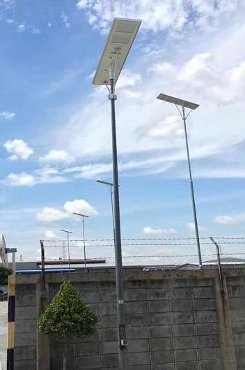 Nuevo aluminio integrado impermeable de alta iluminación para exteriores 30W 40W 60W 80W 100W LED Luz solar de calle todo en uno