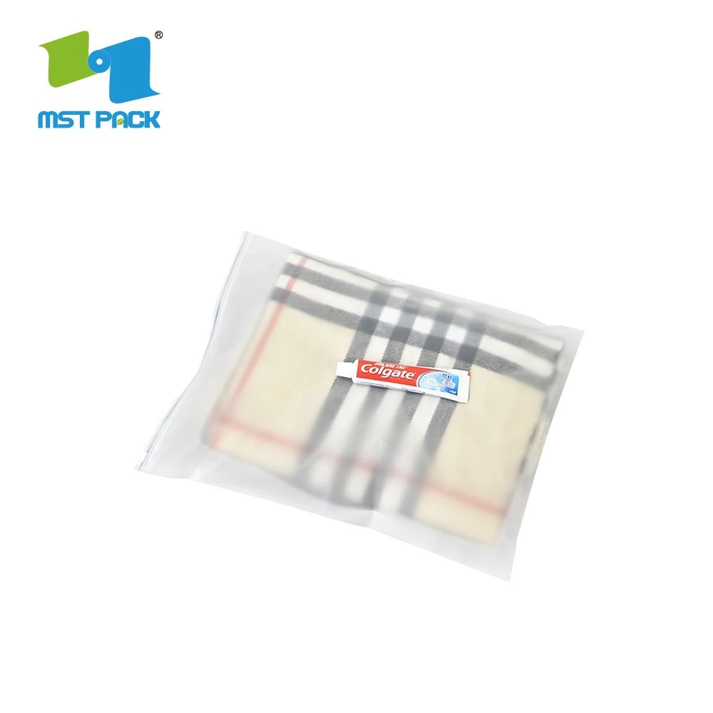 Akzeptieren Sie Benutzerdefinierte Bedruckte Kunststoff Zip Lock Bag Verpackung Unterwäsche Verpackung Durchsichtiger PVC-Beutel mit Ziplock