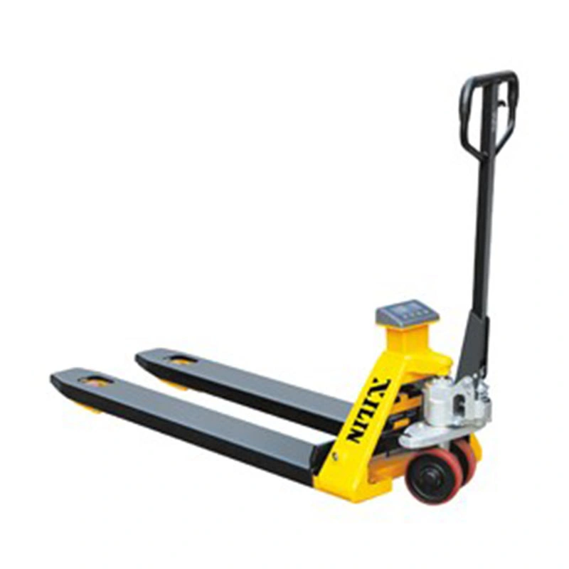 2t 2000kg Casting Hydraulic Pump Nylon Hand Manual Pallet Truck Weighting Electronic Scale Balance