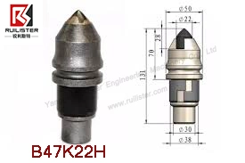 Construction Machine Parts Ruilister Bullet Teeth B47K22h Rock Drill Tools for Tunneling Mining and So on