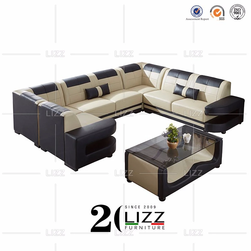 European Modern Living Room Furniture U-Shape Corner Sectionals