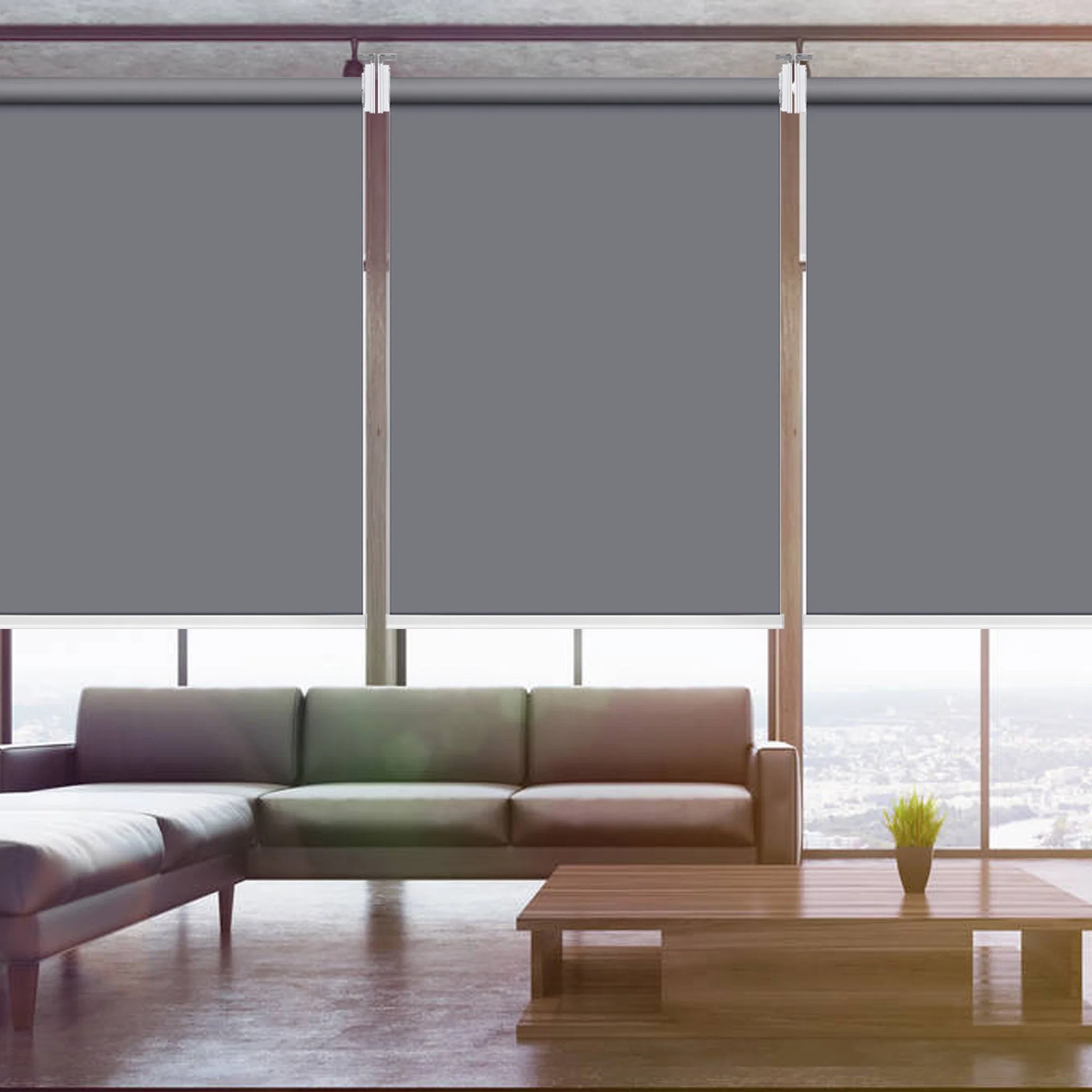 Unisign Hot Sale Window Shades Solid Color Curtain Fabric for Roller Blinds Window Blind Fabric