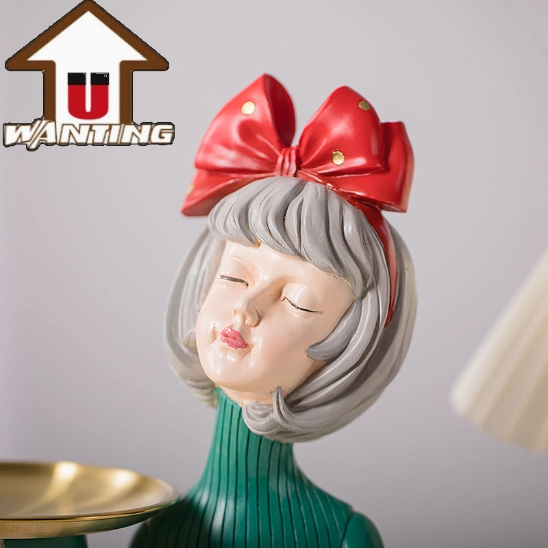 Home Декорации Nordic Bubble Girl Figurine Storage Tray Resin Crafts Декор ручной работы