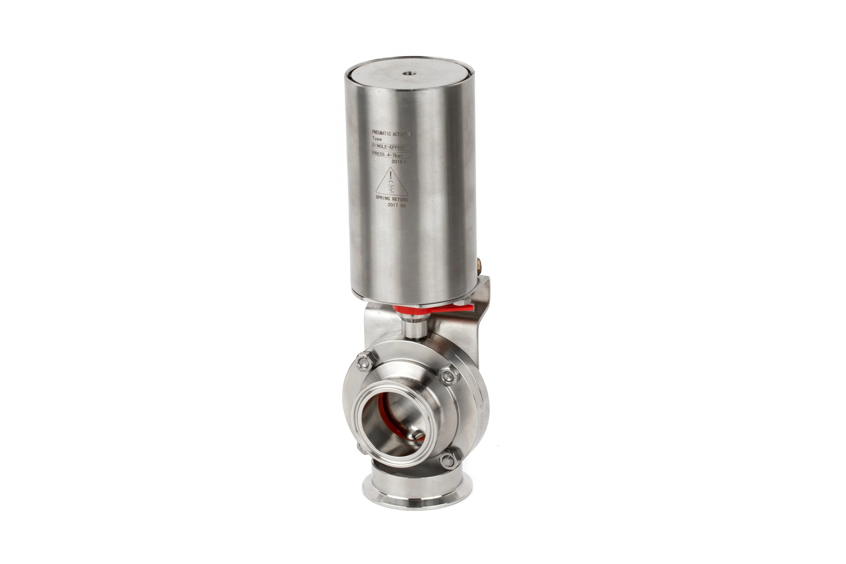 Sanitary Stainless Steel Pneumatic Position Sensor Butterfly Valve