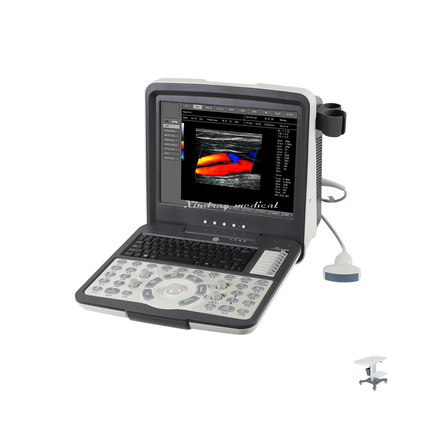 Cheaper Price with Probe Medical Digital Ultrasound System, Portable Laptop Ultrasound Scanner