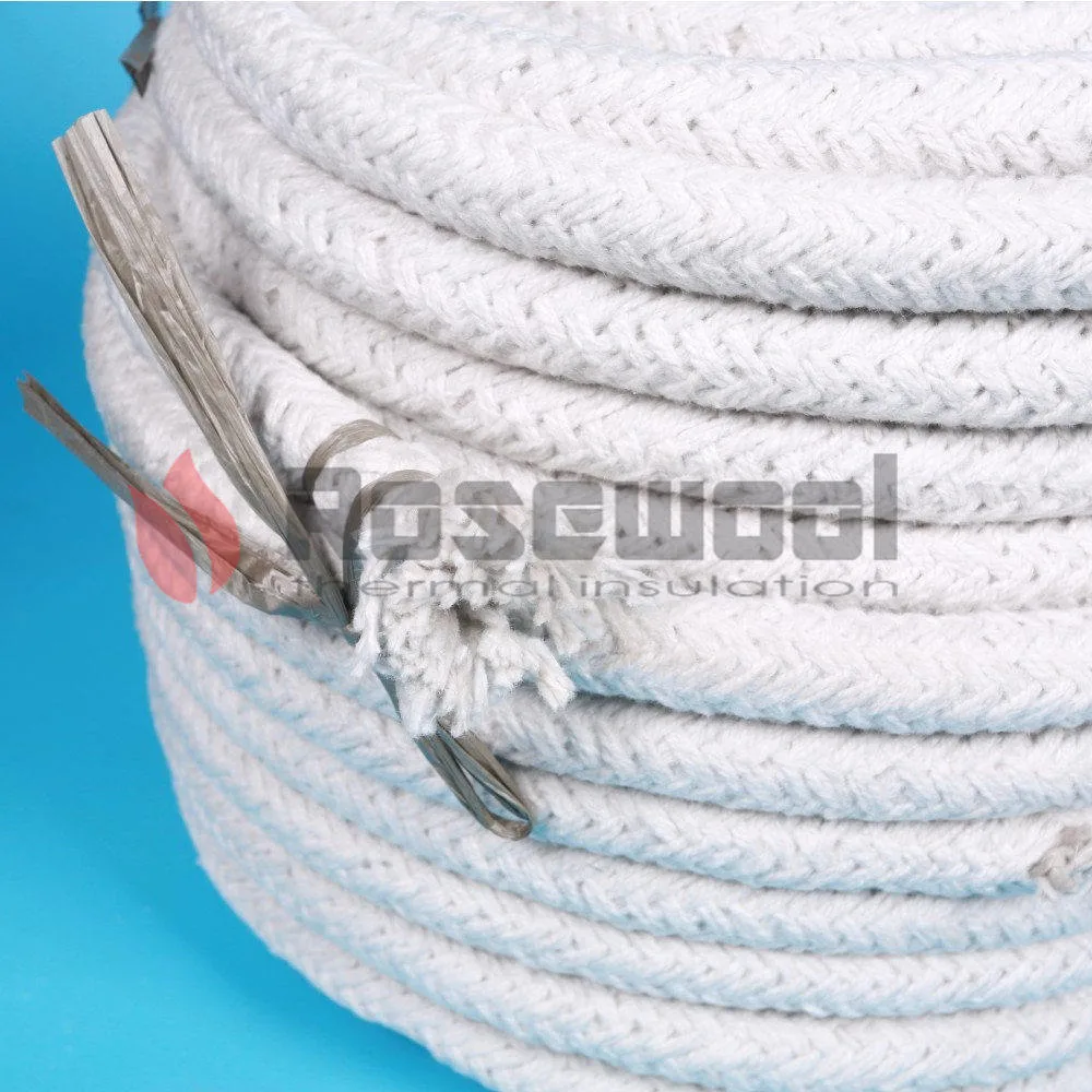 500&plusmn; 15 Kg/M&sup3; Ceramic Fiber Rope Ceramic Fiber Gasket for Insulation, Sealing and Filling From Certified Supplier