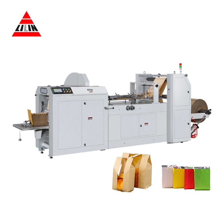 Lilin Lmd-400 Fully Automatic Bread Kraft Paper Bag Making Machine for V Bottom Bags with Two Servos