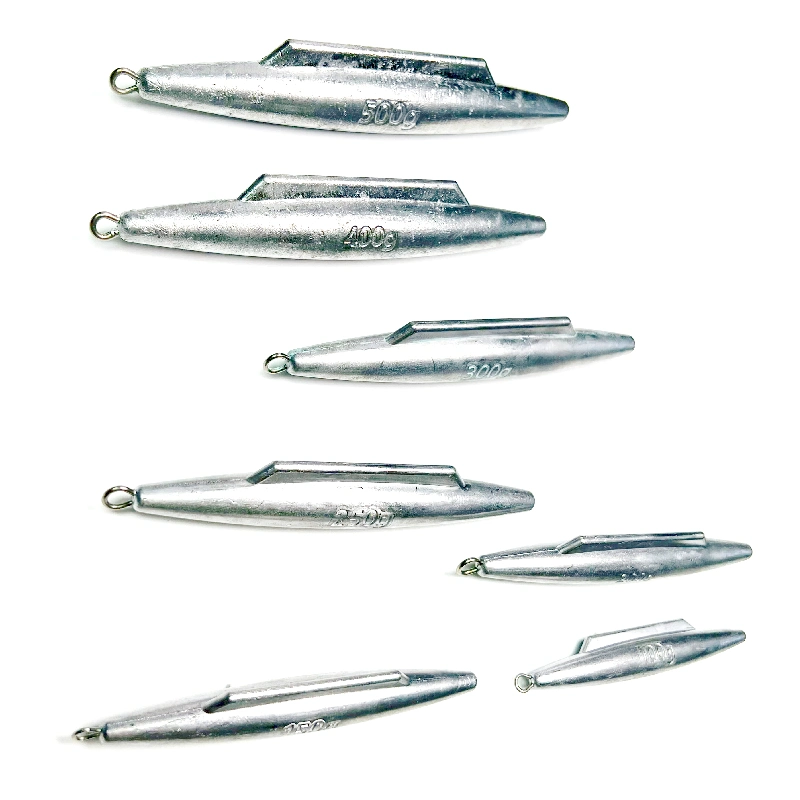 100g-500g Submarine Shaped Lead Sinker with Loop Fishing Sinker Fishing Weights