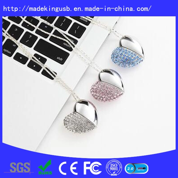 Diamond Heart Shape USB Flash Drive