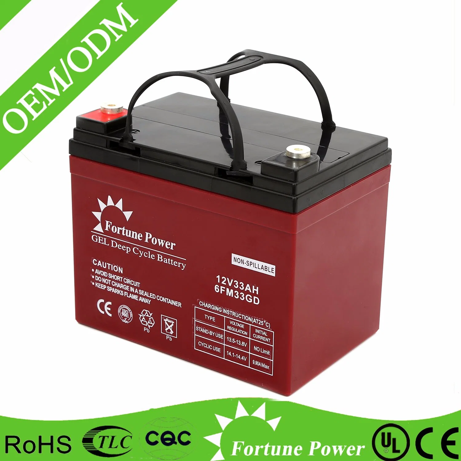 Hot Sale 12V 33ah Dry Deep Cycle Gel Battery