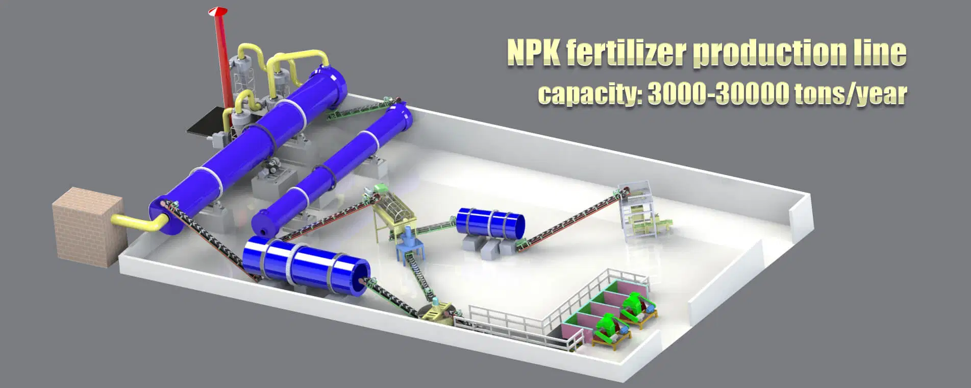 Full Automatic NPK Fertilizer Production Line 15-15-15 NPK Fertilizer Production Line