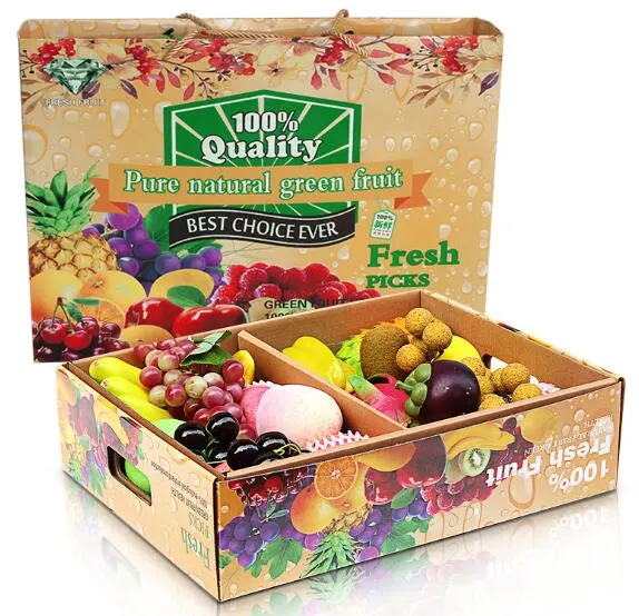 Custom Printed Agricultural Products Fruit Kraft Folding Paper Gift Box