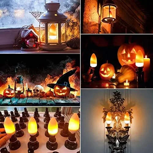 Hot Selling LED Flame Light LED Bulb Lighting Effect 1800K Xmas Decor 85-265V Candle Bulb Lamp E12 Base for Chandelier Indoor Outdoor Home Decoration