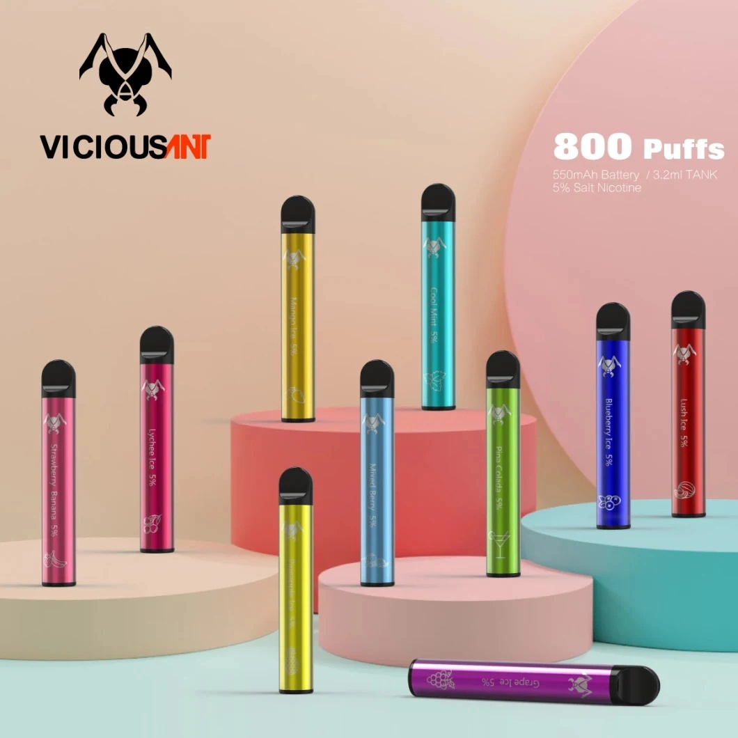 Shenzhen E Zigarette Gesundheit Einweg Rauch Viciousant 800 PuffVaporizer Mini Vape Pen Elektrische Zigarette