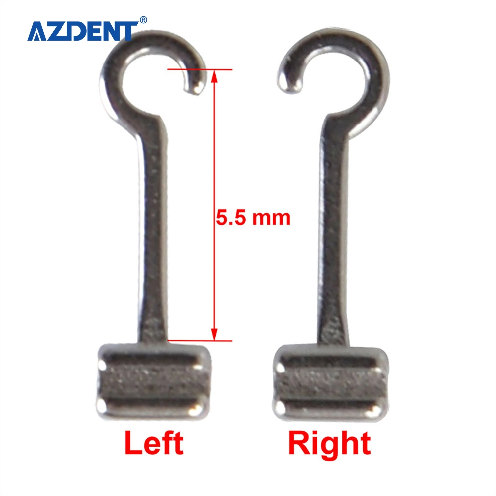 Azdent Dental Left Long Curved Orthodontic Crimpable Hooks