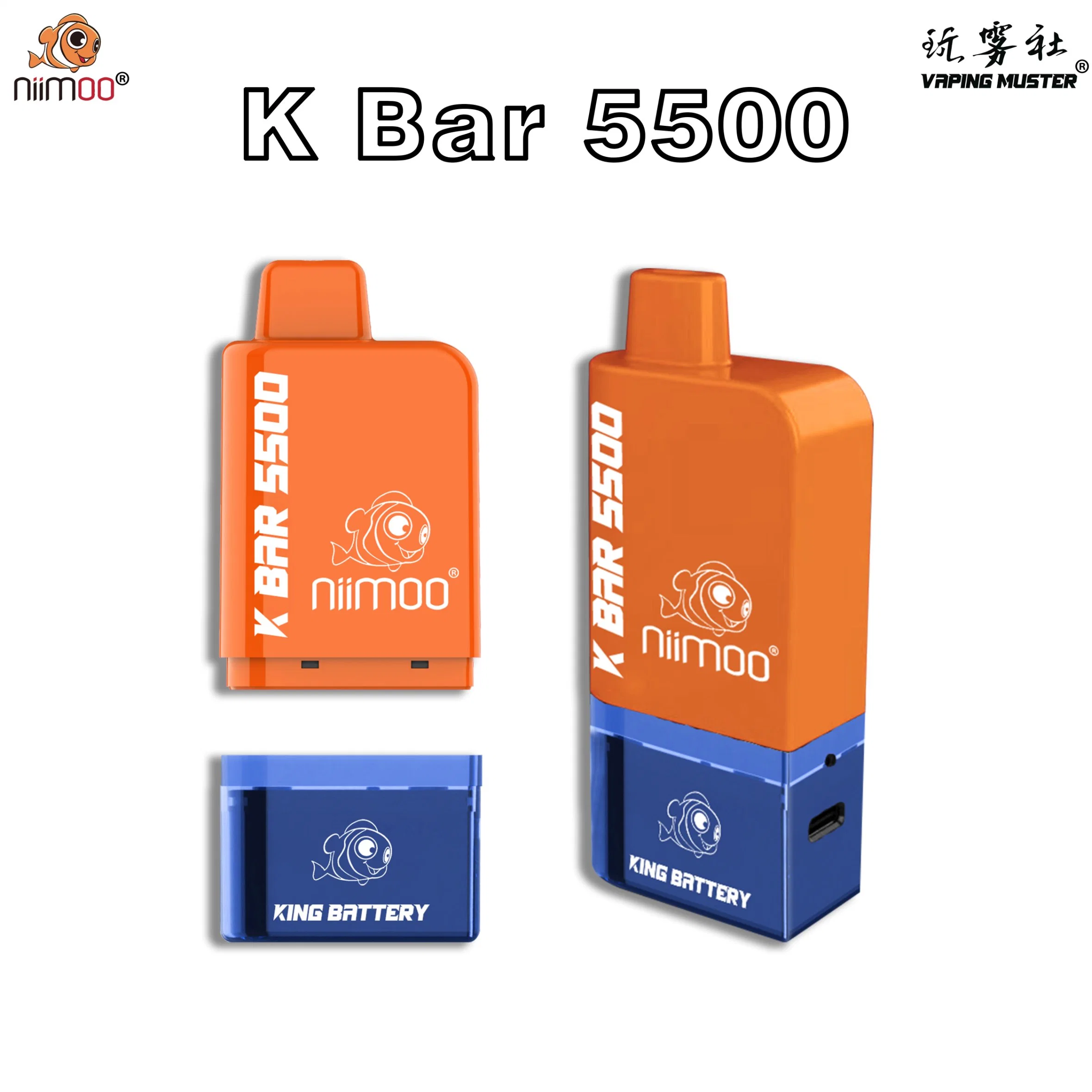 Niimoo Bulk Price Disapoble VAPE Pod 5500 Puffs 14ml jugo Lectrónica Cigarette