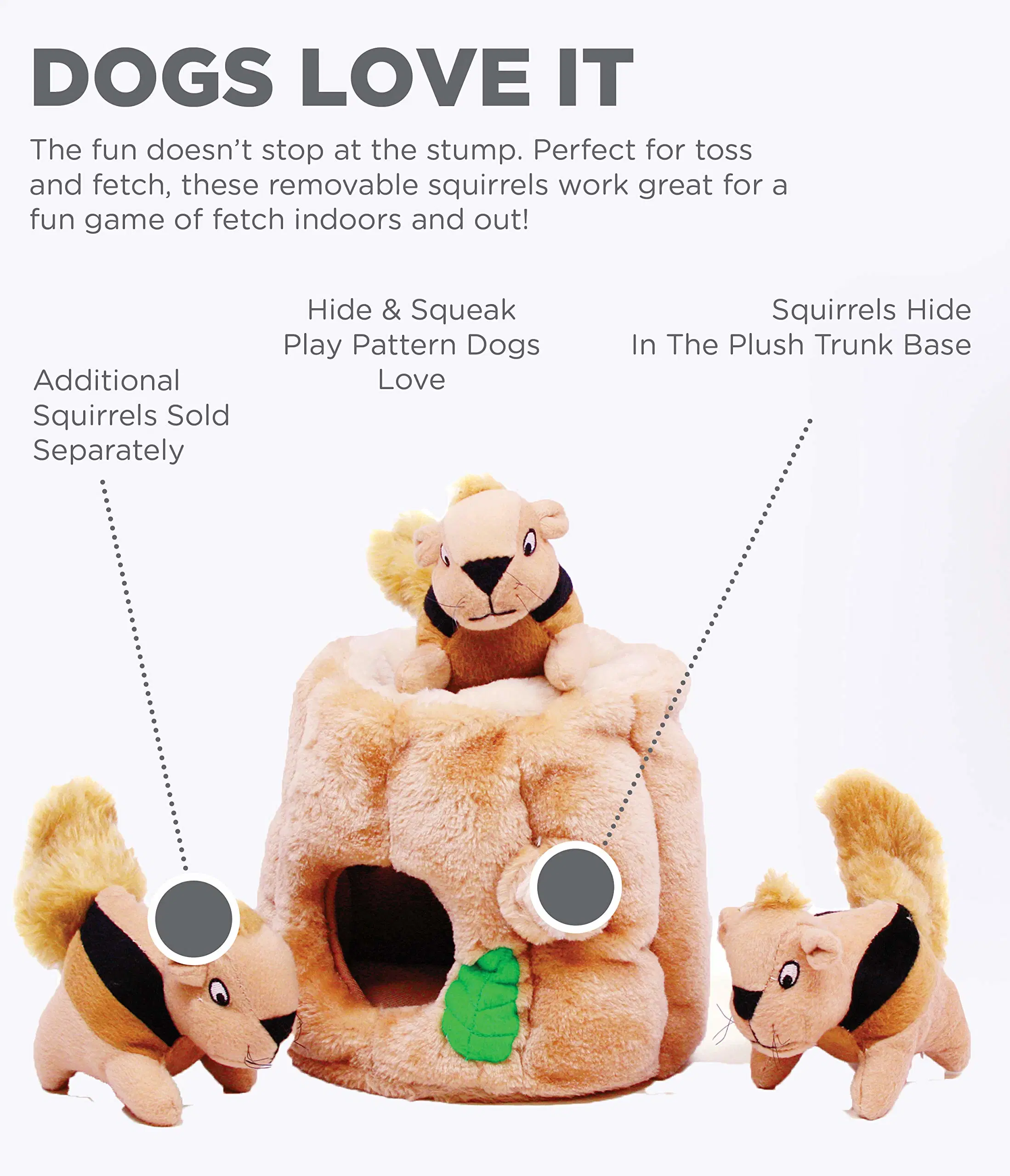 Outward Hound Hide a Squirrel Plush Dog Toy Puzzle Small Dog Toy