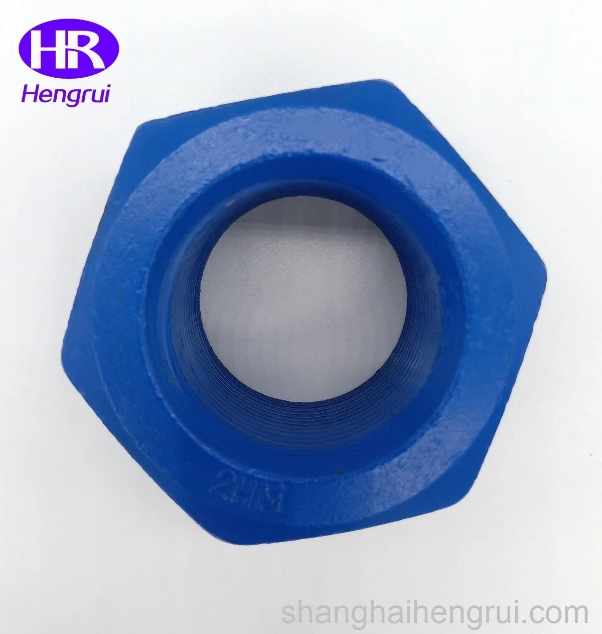 China Wholesale/Supplier Fasteners Blue PTFE Coated A194 2hm High Strength Hexagon Heavy Nut