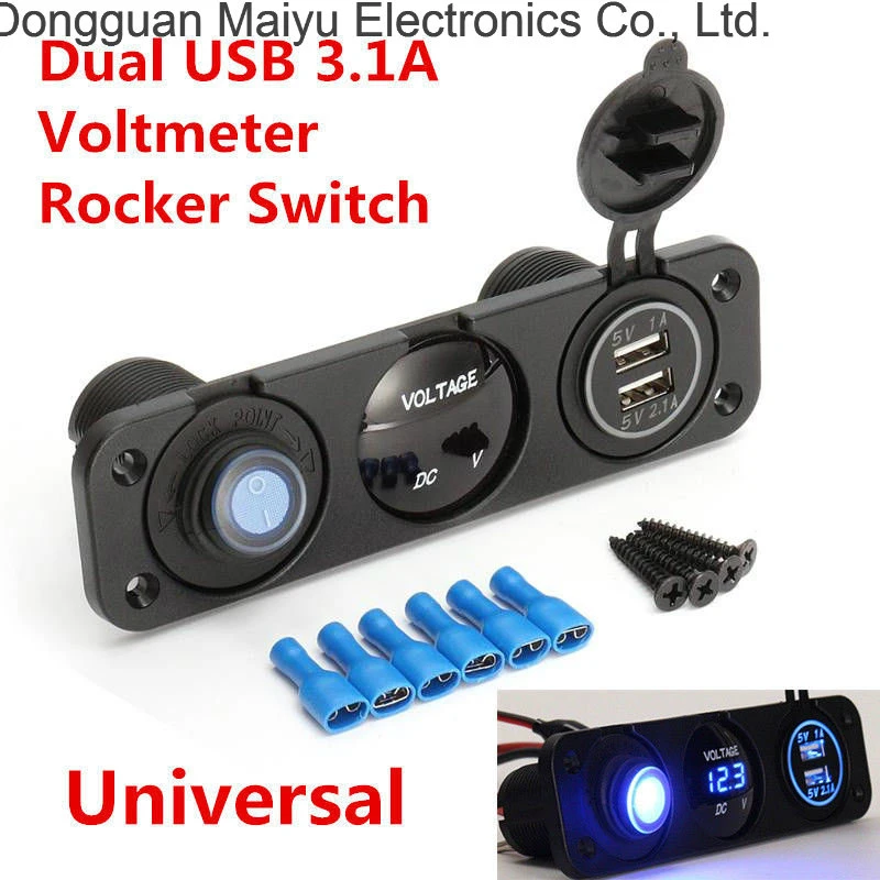 Mobile Phone Accessory Dual USB Car Charger Cigarette Lighter