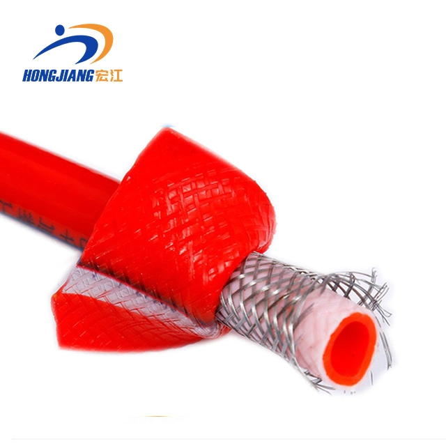 High Pressure Flexible Yellow Stainless Steel Braided LPG Gas Hose Pipe PVC Cover Jacket Steel Wire Braid Hydraulic Exhaust Hose