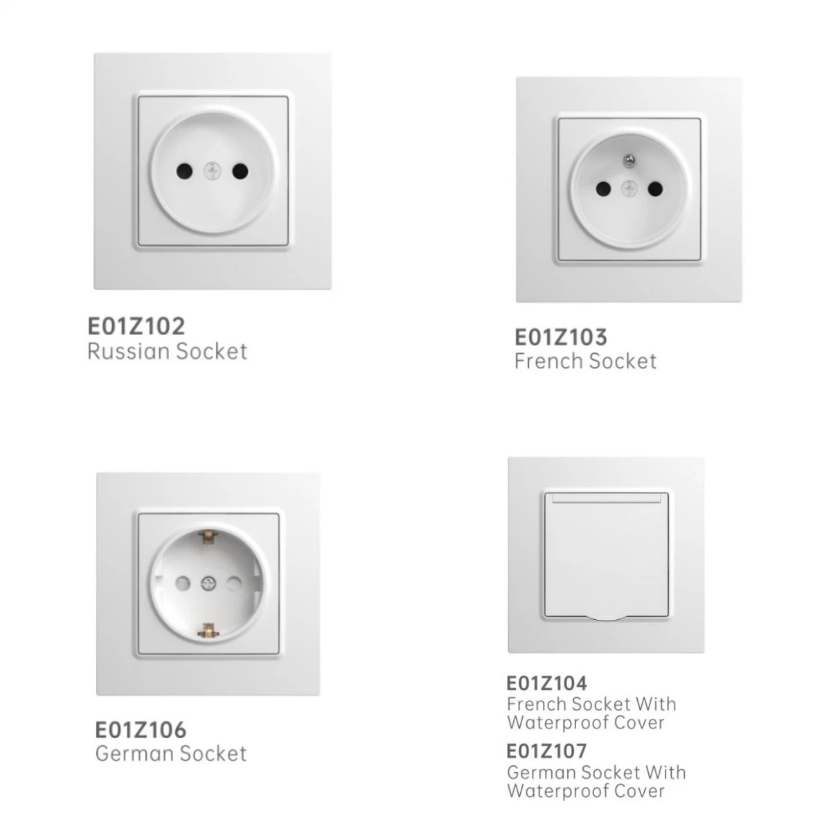 Electrical Wall Sockets Outlet of Russia Standard E01z102