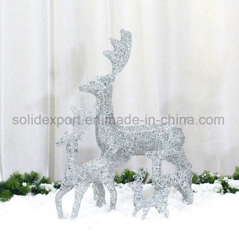 Iron Deer Display Christmas Decoration for Shop Window Shop Mall