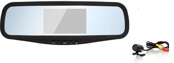 Novo ecrã LCD TFT personalizadas 4,3 polegadas Carro Espelho Visor digital do Monitor