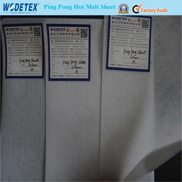 Non Woven Ping Pong Hot Melt Sheet for Toe Puff