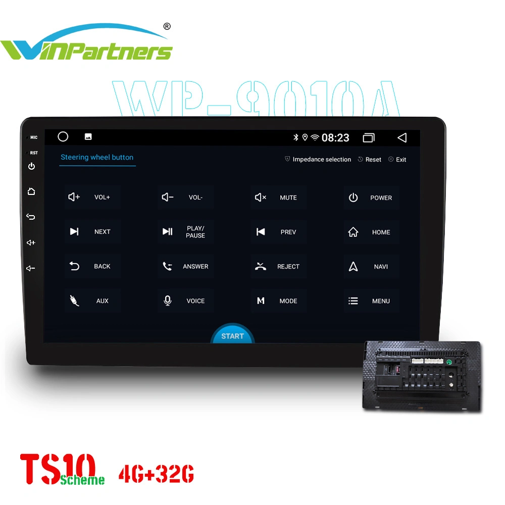 6g+128g 9" 8-Core tudo-em-um leitor de MP3 carro da máquina chamada Bluetooth Wp9010A