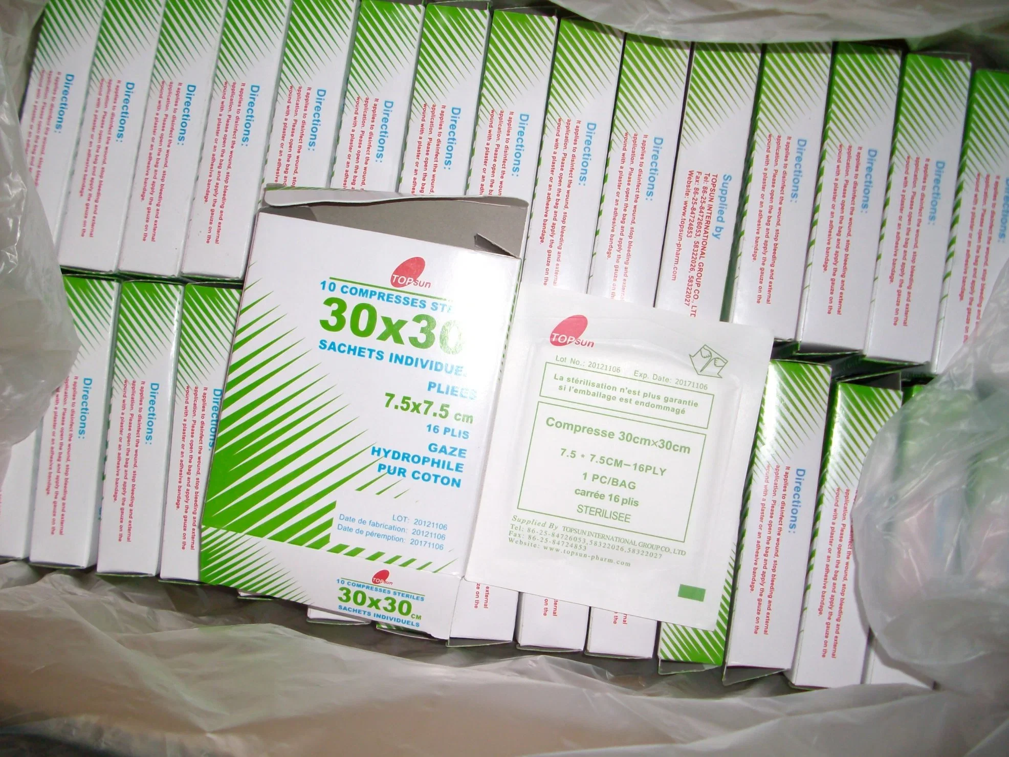 100% Raw Cotton Medical Products in Stock Gauze