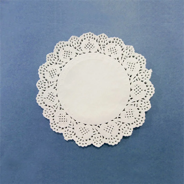 Papel doilias Lace Doily Party talheres decorativos Placemats papel Coasters Decoração da mesa dos tapetes