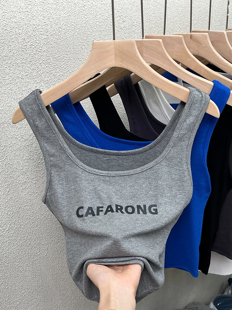 Tank Top Shirts Sexy Summer 2022 Women Clothing Crop Tops