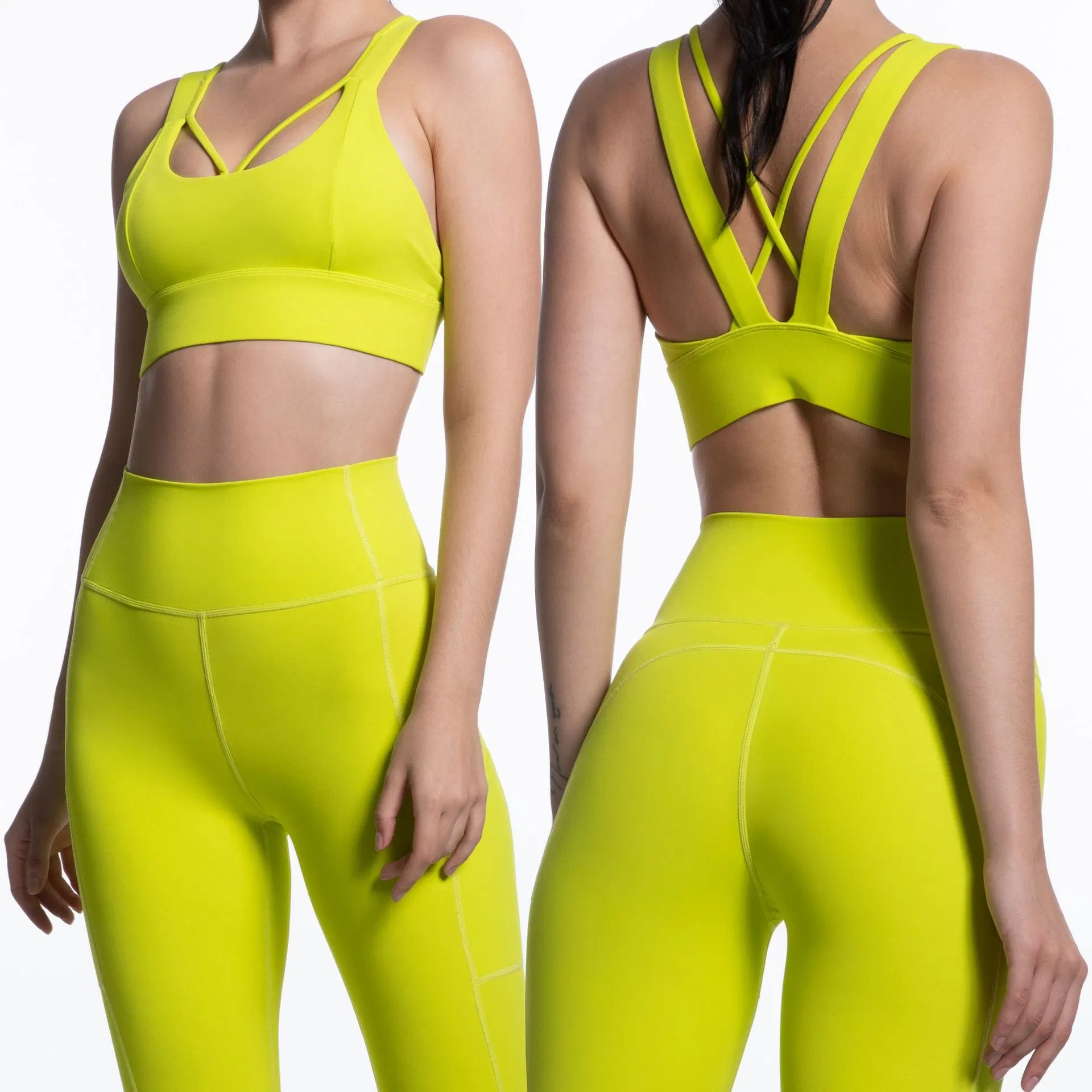 2022 Hot Sell Two-Piece Yoga Set Hochwertige Sportswear für Damen