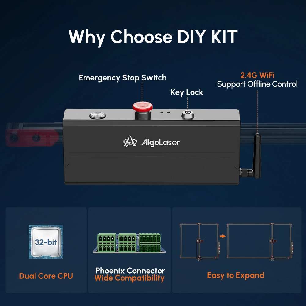 Kit de laser de CO2 Algolaser DIY para um corte eficiente