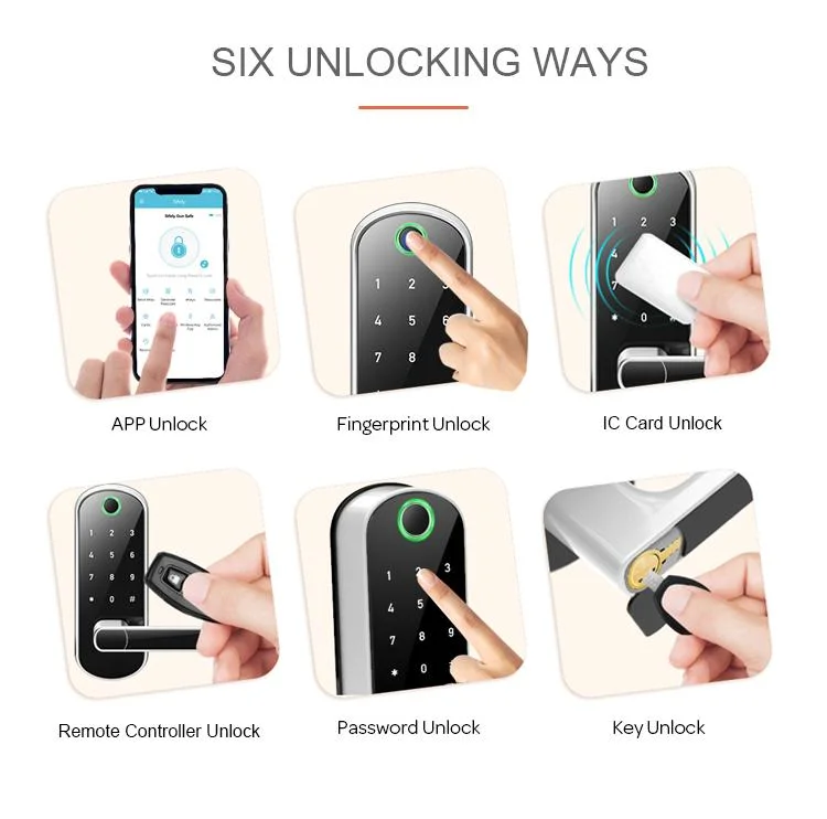 Ttlock APP Télécommande Bluetooth code biométrique Smart Serrures de porte